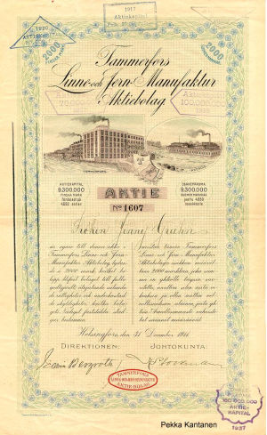 Tammerfors Linne- och Jern- Manufaktur Aktiebolag 1911