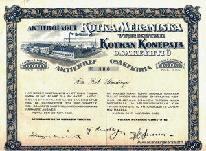 Kotkan Konepaja Osakeyhtiö 1923