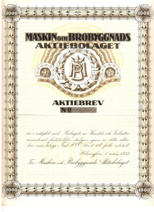 Maskin och Brobyggnads Aktiebolaget 1935
