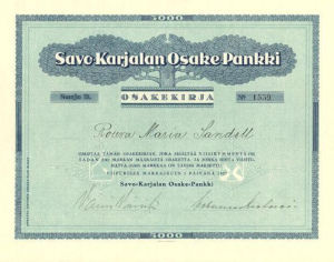 Savo-Karjalan Osake-Pankki 1927