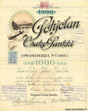 Pohjolan Osake-Pankki 1918