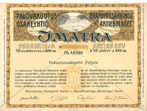 Palovakuutus - Osakeyhtiö Imatra 1930